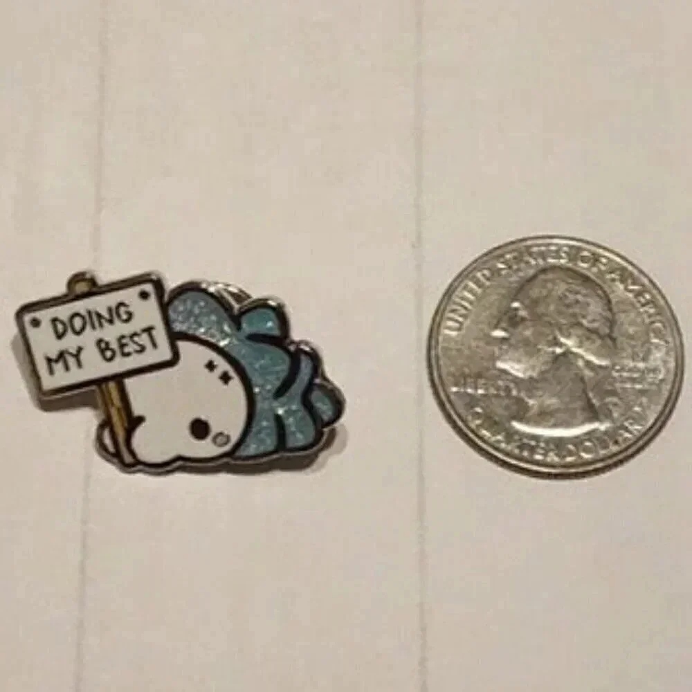 Snom Effort: 'Doing My Best' Pokémon Enamel Pin - Adorable Collectible - Picture 3 of 4